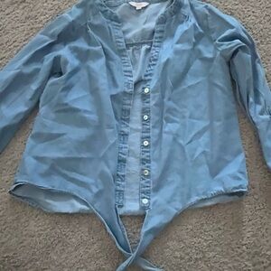 Candie's Sky Blue Button-Up Top